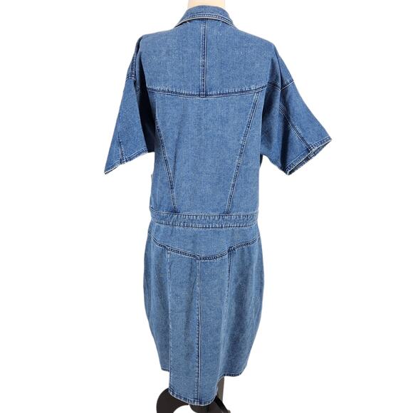 Gloria Vanderbelt X Christian Siriano Denim Dress Womens Size 14 - Picture 7 of 9